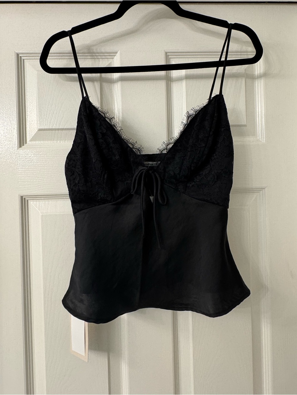 Abercrombie & Fitch Black Lace Satin Cami Top Small NWT